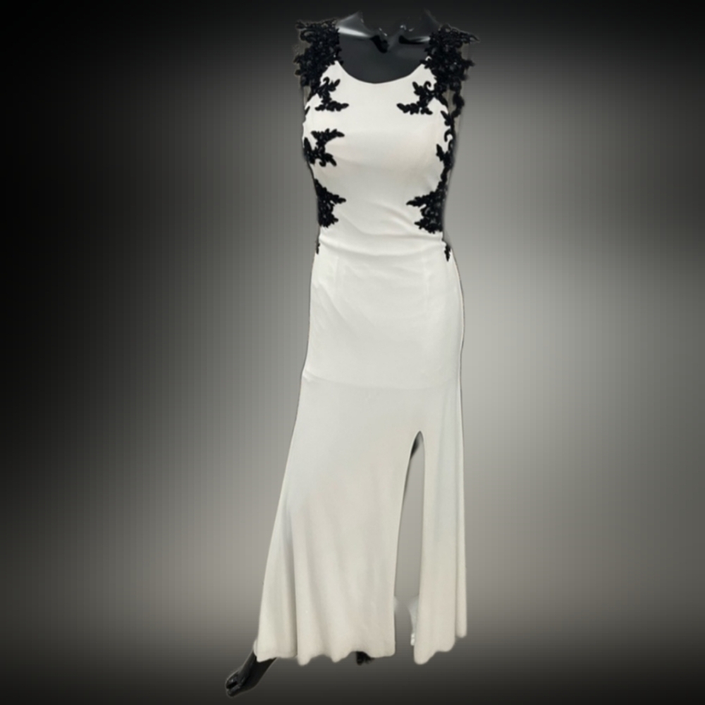 Elegant White and Black Women's Skirt